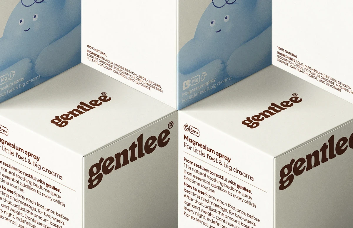Gentlee Magnesium Spray Branding